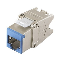 Hubbell HJS6B24 Keystone Jack, CAT6 Unshielded, 24-Pack, Blue