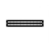 Kendall Howard 1905-2-102-48 Patch Panel Welded Keystone, 2U, 48-Port