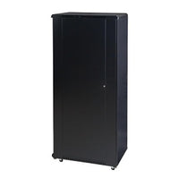 LINIER Server Cabinet, Solid / Vented Doors, 36" Depth, 42U, CRS, Black