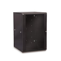 Swing-Out Wall Mount Cabinet with Glass Door, 18U RS