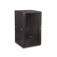 LINIER Swing-Out Wall Mount Cabinet, Glass Door, 22U