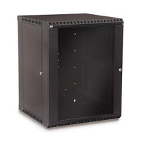 15U LINIER Fixed Wall Mount Cabinet, Glass Door