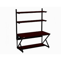 60" Performance 100 Series LAN Station, African Mahogany