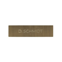 DoorBird D21X Nameplate for Call Button, Individual Engraved, Burnish Brass (BURNISH.BRASS)