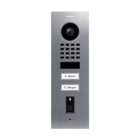 DoorBird D1102FV Fingerprint Flush-Mount IP Video Intercom, Stainless Steel V4A