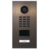 DoorBird 429680023 D2201V Flush-Mount IP Video Intercom with 1-Call Button, Stainless Steel V4A, Brushed