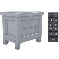Yale Locks YRBB-MD-KT-CB1K-GRY Yale YRBB-MD-KT-CB1K-GRY Smart Delivery Box with Wi-Fi and Smart Keypad, Manor Grey