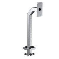 Pedestal Pro 33PE1-ZENI-02-304 42" Heavy Duty Stainless Gooseneck Pedestal