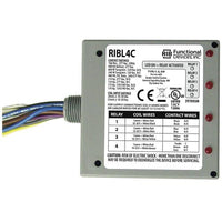Functional Devices RIBL4C RIB Relay Series 10A DPDT Enclosed Power Relay, 24VAC/VDC