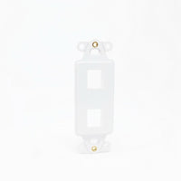 Dynacom 10600-PDF2-WH Wall Plate, Decor Mounting Bracket, 2-Port, White