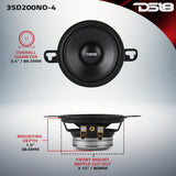 3.5” OEM Dashboard Loudspeaker with Neodymium Magnet | 100W RMS 4-Ohm