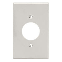 Hubbell P7LA Wallplate, 1-Gang, 1.40" Opening, Light Almond