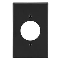 Hubbell P720BK Wall Plate, 1-Gang, 1.60-Inch Opening, Black
