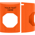 STI KIT-AP2100-EZA Stopper Station Series Notched Replacement Shell with Custom Label, Orange