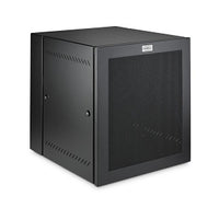 Hubbell HLQ2432M Rack Cabinet and Frame, 12U, 32-Inch Deep Mesh Door and Window, Black