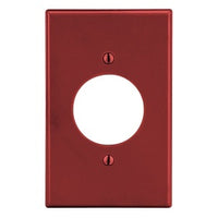 Hubbell P720R Wallplate, 1-Gang, 1.60" Opening, Red