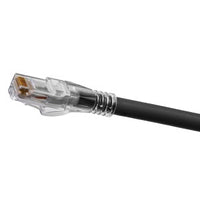 Hubbell HC6ABK65 CAT6A Slim Patch Cord, Ascent, 65', Black