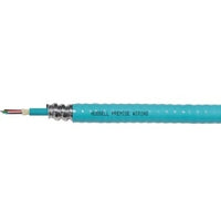 Hubbell HFCB19024P4 HFCB19 Series Indoor / Outdoor Tight Buffer, 24-Strand, Plenum, Armored, OM4, MM, Aqua Jacket