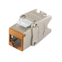 Hubbell HJS6OR CAT6 Universal Shielded Keystone Jack, Orange Face