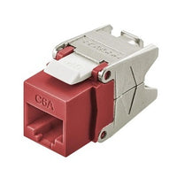 Hubbell HJU6AR CAT6a Ascent Jack with Cobra-Lock Termination, Red
