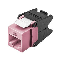 Hubbell HJU6PK Jack with Cobra-Lock Termination, UTP, Pink