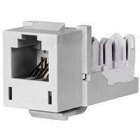 Hubbell HXJUW Keystone Jack, 6POS USOC, White