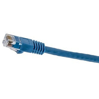 Hubbell NSC6B07 netSELECT 24/8 CAT6 Patch Cord, Slim, Snagless, PVC-CM, 7' Blue