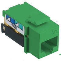 Hubbell NSJ5EGN24 CAT5e Keystone Jack 8POS UNI A/B, 24-Pack, Green