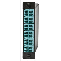 Hubbell OCLCD50G Fiber LGX Cassette, OM3, LC Duplex to MTP, Aqua