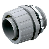 Hubbell P200NGY PolyTuff Liquidtight Conduit Connector, Straight Male Design, 2.51", 2-Pack, Gray