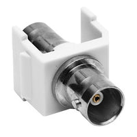 Hubbell SFBW Snap-Fit BNC /Female Connector, 75 Ohms, White