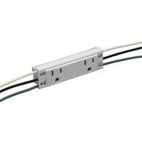 Hubbell PT15R2OWTR PLUGTRAK 15A Tamper Plugtrak, Duplex Outlet, White