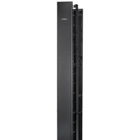 Hubbell VME67 Vertical Cable Manager, 80.5"H x 6"W x 7.5" Front C Channel, Black
