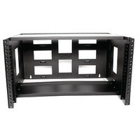 Hubbell WBB618 Cable Management Hardware, Wall Mount Bracket, Bottom Hinged, 6 Rack Units, 18" Deep