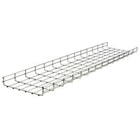 Hubbell HBT0428 Wire Basket Tray Overhead, 4"H x 28"W x 118"L, Pre-Galvanized
