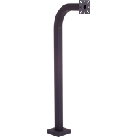 Pedestal Pro 42-9C-BLK 42" Black Wrinkle Gooseneck Pedestal