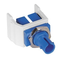 Hubbell SFSCSTSW Fiber Optic Cable Connector, Snap-Fit SC/ST Simplex BL Zirc, White