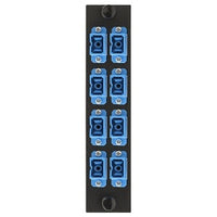 Hubbell FSPNSCSS8 Fiber Adapter Panel, 8 Ports, 8 SC Simplex Zirconia, Blue