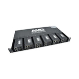 AMG Systems AMG210C 1U 19" Rack Chassis for 12-Mini Media Converters with Dual Hot-Swappable Power Supplies