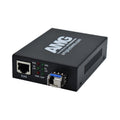AMG Systems AMG210M-1FAT-1SS1A-P30 Mini Media Converter 100Mb Ethernet to Singlemode Fiber, 1-Fiber, LC Connector, 1310nm, 30W PoE+
