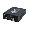 AMG Systems AMG210M-1FAT-1SS1B-P30 Mini Media Converter 100Mb Ethernet to Singlemode Fiber, 1-Fiber, LC Connector, 1550nm, 30W PoE+