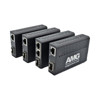 AMG Systems AMG210M-1G-1SM2 210M Series Mini Ethernet Media Converter, 1-Port 10/100/1000BaseT(x) RJ45, 1-Port 1000BaseFx Multimode 2-Fiber, 850nm, LC Connector, 550m