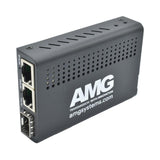 AMG Systems AMG210M-2G-1S 2+1 Commercial Multirate Media Converter, 2-Port 10/100/1000Base-T(x) RJ45, 1-Port 100/1000Base-Fx SFP, Mini