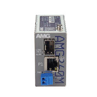 AMG Systems AMG260M-1F-1S Series Industrial Mini Media Converter, 1 x 10/100Base-T(x) RJ45 Port, 1 x 100/1000Base-FX SFP Port, 12-56VDC Power Input