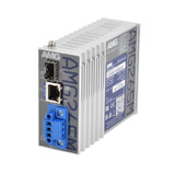 AMG Systems AMG265M-1FBT-1S-P90-T Series Industrial Mini PoE Media Converter, 1 x 10/100Base-T(x) RJ45 Port, 1 x 100/1000Base-Fx SFP Port, Integrated 90W PSU