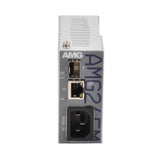 AMG Systems AMG265M-1G-1S Series Industrial Multirate Mini Media Converter, 1 x 10/100/1000Base-T(x) RJ45 Port, 1 x 100/1000Base-Fx SFP Port, Integrated PSU