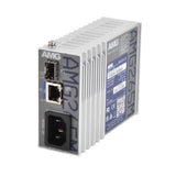 AMG Systems AMG265M-1GBT-1S-P90 Series Industrial Multirate Mini PoE Media Converter, 1 x 10/100/1000Base-T(x) RJ45 Port, 1 x 100/1000Base-Fx SFP Port, Integrated 90W PSU