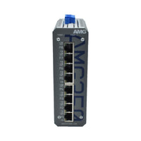 AMG Systems AMG350-8GAT-P200 Series Industrial 8-Port Unmanaged PoE Switch, 8 x 10/100/1000Base-T(x) RJ45 Ports, 48-56VDC Power Input
