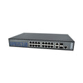 AMG Systems AMG510-16GAT-2C-P290 Commercial 18-Port Managed Switch, 16x10/100/1000Base-T(x) RJ45 Ports, 2x10/100/1000Base-T(x) RJ45 or 100/1000Base-Fx SFP Combo Ports, 1U, 19" Rack Mount