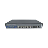 AMG Systems AMG510-8G-2S Commercial 10-Port Managed Switch, 8x10/100/1000Base-T(x) RJ45 Ports, 2x100/1000Base-FX SFP Ports, 1U, 19" Rack Mount